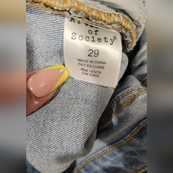 Articles of Society Womens Hi Rise Ziggy Denim Cut Off Shorts SZ 29 - Picture 7 of 7